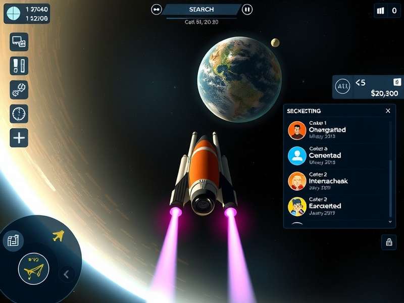 Meteor Maverick gameplay screenshot showing space environment